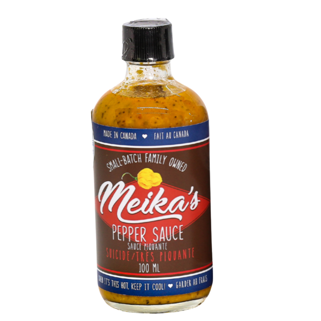 4 oz (200 mls) scotch bonnet suicide peppersauce level 1. The scotch bonnet heat is brought to the same level as the flavour and stopped before eclipsing it
